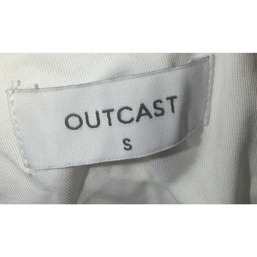 Outcast Mini White White Sequin One Shoulder Mini Dress Shell Brooch - Sz Small - Picture 9 of 9